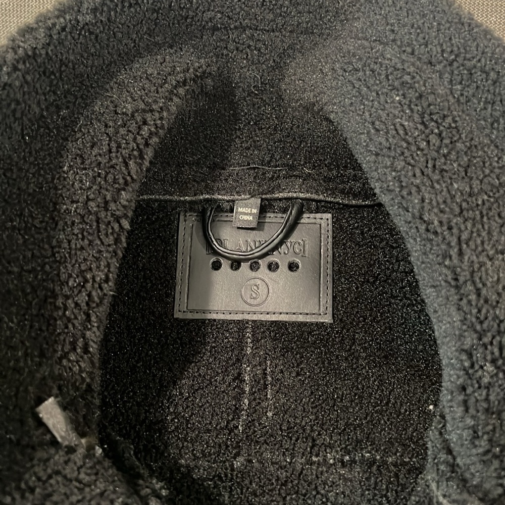 Blank NYC Faux Shearling Bonded Faux Leather Crop Jacket - Picture 6 of 7